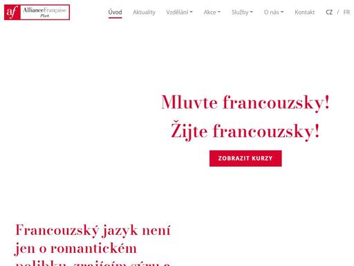 chcete se naučit francouzsky a poznat francouzskou kulturu? jsme přesně to, co hledáte. alliance française de plzeň, jazykové a kulturní centrum.