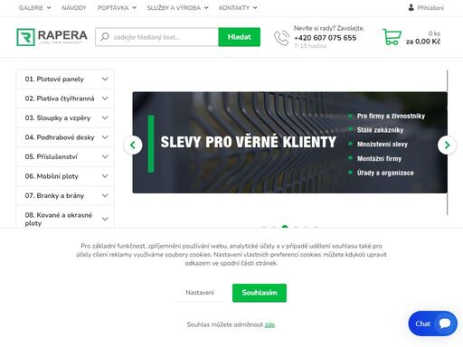 2d, 3d panely a dílce, sloupky, pletiva, kované, mobilní ploty, rapera 
