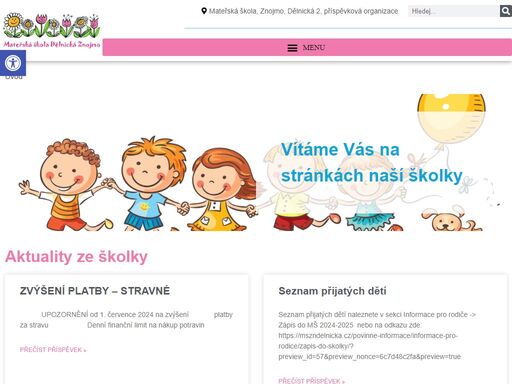 vítáme vás na stránkách naší školky aktuality ze školky fotogalerie