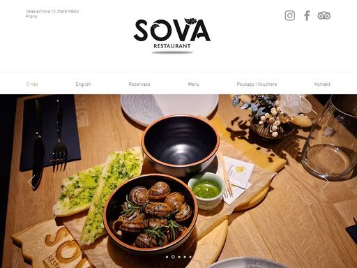 sova. moderní česká kuchyně za rozumnou cenu.  praha. +420 728 134 380, reservation.sova@gmail.com