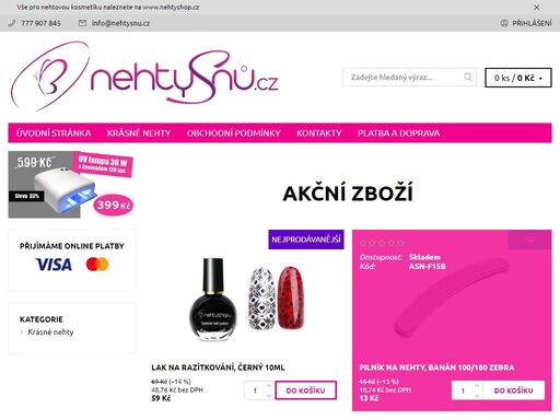 objevte profesionální kosmetiku. vítáme vás v internetovém obchodě s nehtovou kosmetikou.