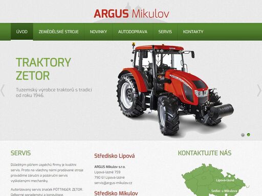 prodej a servis zemědělské techniky