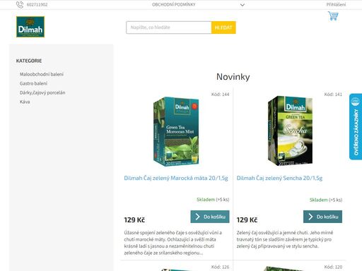 vítejte v našem obchodě. vítejte v e-shopu s čaji dilmah – skutečný čaj, skutečný rozdíl!
objevte svět pravého čaje s dilmah, značkou, která staví na tradici, kvalitě a etickém přístupu k pěstování čaje. na našem e-shopu najdete široký výběr čajů, které potěší každého milovníka čajových chutí – od klasických černých…