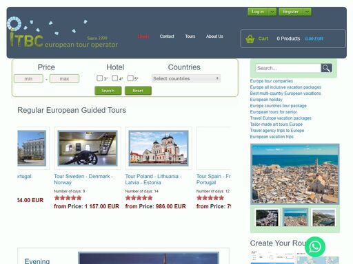 itbc european dmc offers european adventures with our regular escorted and individual vacation tours. independent tours for vacation european tour packages educational european tours and cultural tours in europe