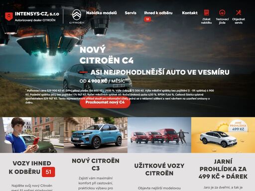 vítejte na stránkách autorizovaného dealera a;servisu citroën praha 9 intensys-cz, s.r.o