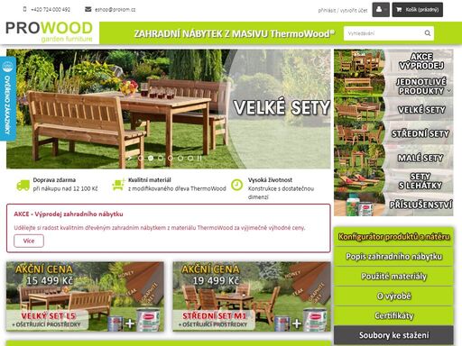 dřevěný zahradní nábytek prowood z masivního materiálu thermowood. ? kvalitní zahradní nábytek s dlouhou životností, ideální na venkovní použití