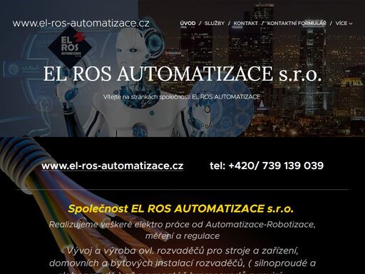 www.el-ros-automatizace.cz tel: +420/ 739 139 039