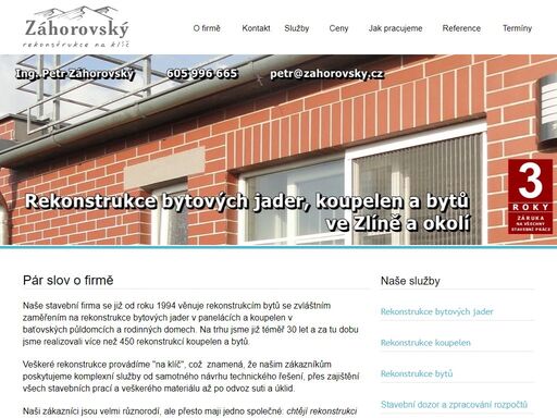 naše stavební firma se zaměřuje na rekonstrukce bytových jader, koupelen, bytů, rodinných domů a půldomků včetně jejich zateplování.