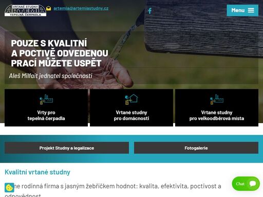 vrtáme studny a provádíme vrty pro tepelná čerpadla. naši vrtaři patří ke špičce na trhu. zakládáme si na kvalitní a poctivé práci. kontaktujte nás.