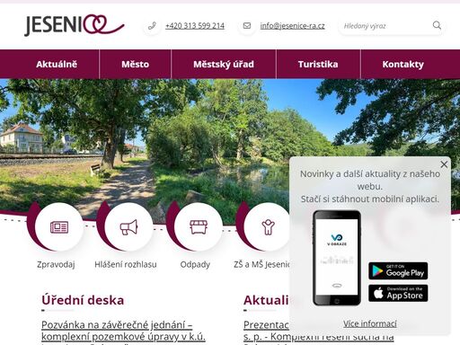 oficiální stránky obce jesenice