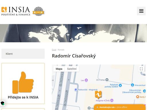 insia a.s. praha. jste makléř nebo zájemce o pojištění? kontaktujte naše specialisty nebo se na nás obraťte přes kontaktní formulář.