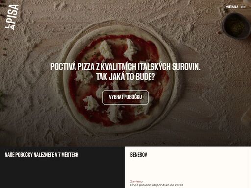 poctivá pizza z kvalitních italských surovin. tak jaká to bude?