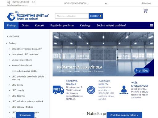 rozsviťte s námi svět. jsme odborníci v led osvětlení a rádi vám poradíme s výběrem, nebo nakupte pohodlně online.
