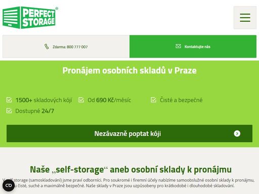 nabízíme ?pronájem skladů? v praze pro soukromé i firemní účely. v self-storage jsme odborníci. máme bezpečné a levné sklady, které si zamilujete ??
