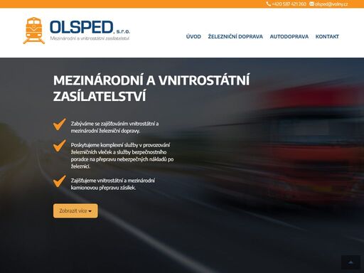 zasilatelství olsped, s.r.o. nabízí vnitrostátní dopravu po celé čr a mezinárodní přepravu vlakem či kamiony do eu, ruska, ukrajiny, kazachstánu, arménie atd.