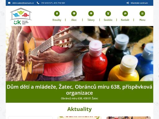 oficiální stránky domu dětí a mládeže žatec