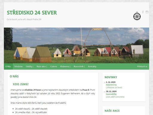 jmenujeme se středisko 24 sever a jsme nejstarším skautským střediskem na praze 8 kobylisích.