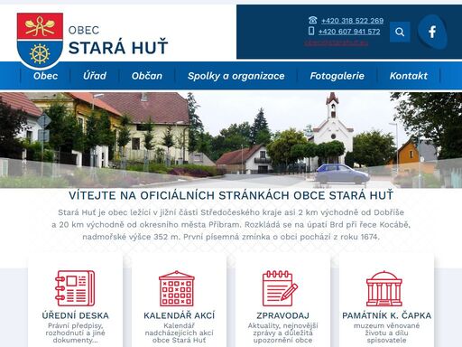 oficiální stránky obce stará huť