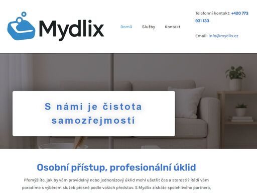 úklidové služby mydlix – pravidelný i jednorázový úklid, férové ceny, individuální přístup. působíme ve středočeském kraji, kladně a praze