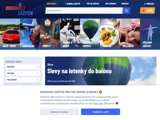 nabízíme zážitkové dárky s originálním věnováním. zážitky pro muže, ženy, děti, i pro rodinu, od adrenalinu po romantiku. věnujte dokonalý zážitek jako dárek