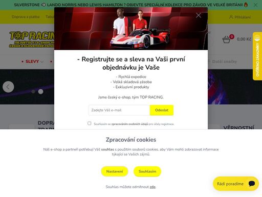 největší cz|sk e-shop fanouškovského vybavení ze světa formule 1 | motogp | motorsportu | objevte širokou nabídku oblečení, doplňků a modelů |  zboží skladem | oficiální kolekce  