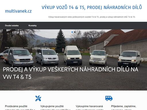 nejsme přímo vrakoviště t4 & t5, ale máme vše co potřebujete. výkup a prodej náhradních dílů pro t4 & t5. výkup havarovaných a poškozených vozidel.