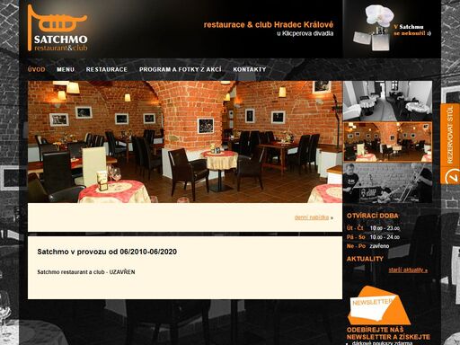 nekuřácký restaurant a club satchmo v hradci králové - styl, design a kulturní prostředí. najdete nás hned vedle klicperova divadla.