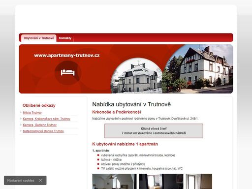 apartmány,ubytování,trutnov,krkonoše,dovolená na horách ubytování v trutnově, 2 apartmány v centru trutnova, krkonoše