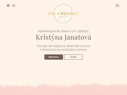 poznejte své nejlepší já, navštivte ink-credible beauty. jsem kristýna janatová a ráda vám představím permanentní make-up v liberci.