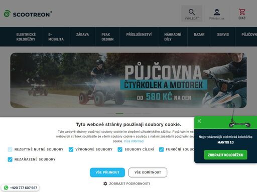 specialista na elektrokoloběžky, skútry a příslušenství. profesionální servis a široký výběr produktů.