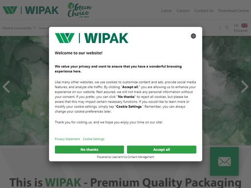 wipak, a global supplier, provides flexible, sustainable packaging for food, healthcare, and pharmaceuticals. click for details!