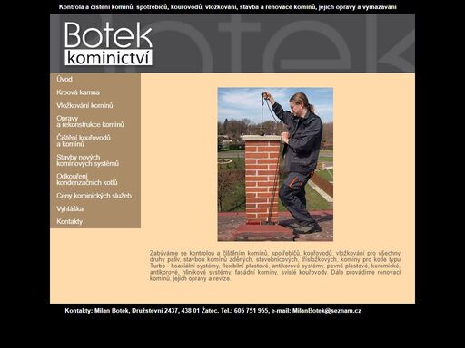 kominictví - milan botek