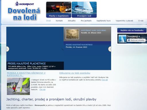 nabízíme okružní plavby, pronájem lodí - charter on-line a prodej plachetnic hunter. zajistíme soudní odhady lodí, technické prohlídky a pojištění.