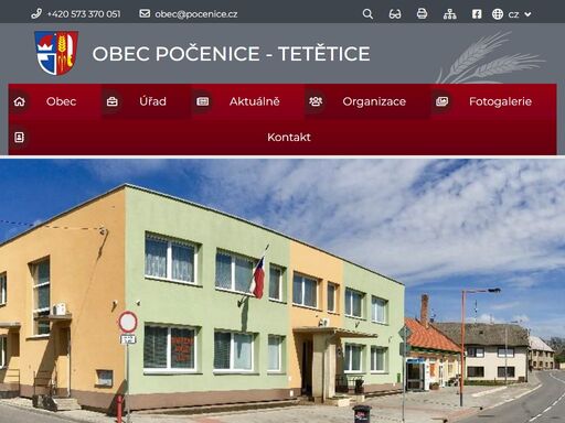 oficiální stránky obcí počenice a tetětice