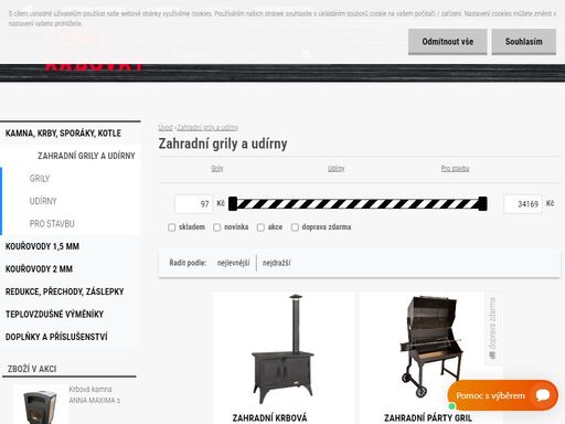zahradní grily a udírny