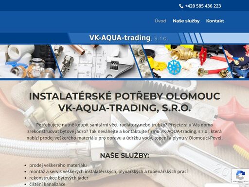 instalatérské potřeby olomouc vk-aqua-trading, s.r.o. nabízí kompletní instalatérský sortiment - umyvadla, vany, redukční ventily, baterie, vodovodní trubky. vše skladem v olomouci za příznivé ceny. neváhejte a kontaktujte nás!