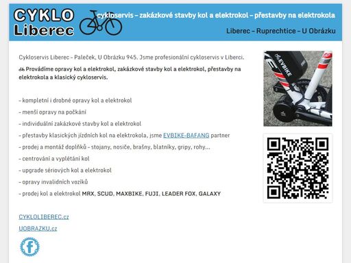 profesionální cykloservis v liberci. opravy kol a elektrokol, stavby kol a elektrokol, přestavby na elektrokola evbike. opravy invalidních vozíků.