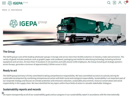 the igepa group is one of the leading wholesaler groups in europe and serves more than 50,000 customers in industry, trade and commerce. >more