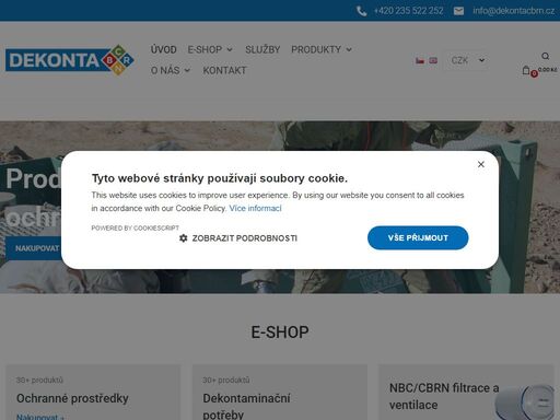 produkty a služby pro ochranu před hrozbami cbrn, důvěryhodný e-shop, dekontaminace zasažených prostor - profesionální ochranné pomůcky a služby