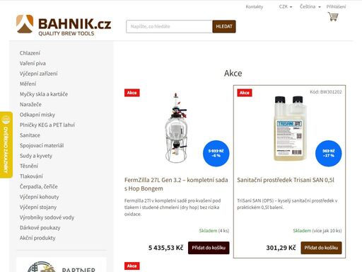 vaření piva, chlazení na pivo, výčepní zařízení, výčepní kohout, home, minipivovar bahnik.cz – jeden z největších e-shopů s příslušenstvím na domácí vaření piva. většina zboží skladem a ihned k odběru.