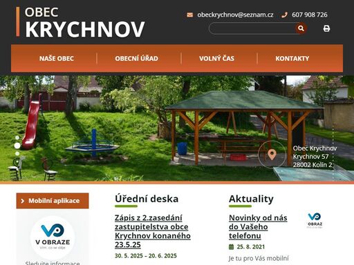 oficiální stránky obce krychnov