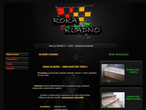 webová prezentace obkladačské práce,foto a video,obkladači