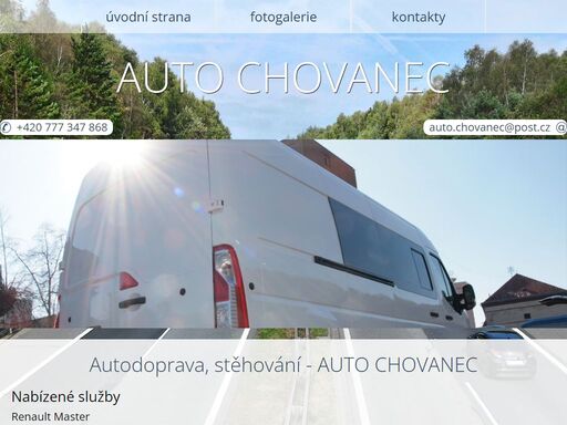 auto chovanec, autodoprava, přeprava osob, stěhování