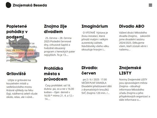 znojemská beseda je příspěvkovou organizací města znojma, která zabezpečuje místní kulturní a společenské akce.