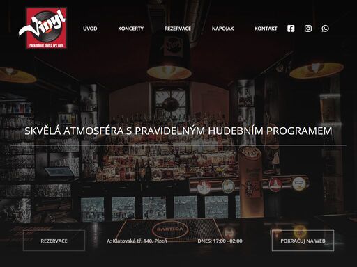 jsme unikátní místo v plzni spojující kavárnu a bar s pravidelným hudebním programem. nabízíme koncerty, dj sety a umělecké výstavy, které osloví každého milovníka kultury a hudby.