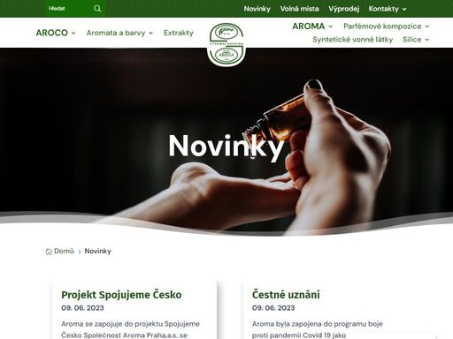 syntetické vonné látky, parfémové kompozice, potravinářské přísady a barvy, přírodní silice a extrakty, ochucovadla a barvy