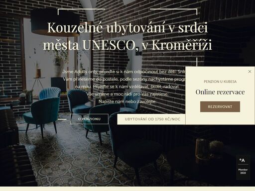 ubytování s certifikátem 4 hvězd v kroměříži. nabízíme luxusní pokoje s vlastní tv, koupelnou a bezplatnou wi-fi.