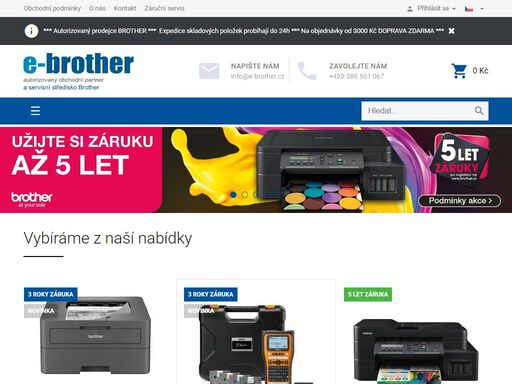 specializovaný internetový obchod a servisní středisko produktů značky brother. prodáváme kompletní sortiment brother. tiskárny, multifunkce, štítkovače, tiskárny samolepících štítků, tonery, inkousty, pásky, štítky. skladem držíme většinu zboží za velkoobchodní ceny, expedice max. do druhého dne.