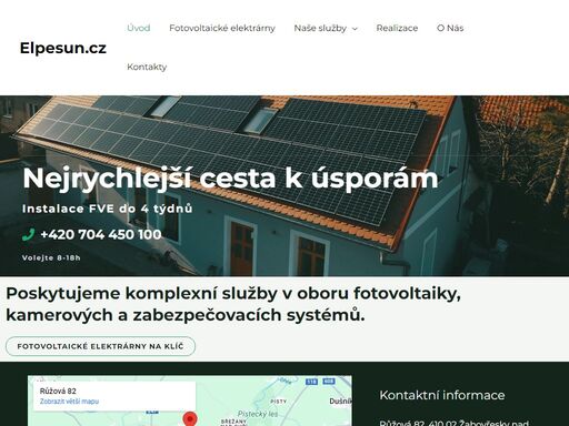 fotovoltaické elektrárny na klíč. od návrhu po instalaci, vyřízení připojení k distribuční soustavě a vyřízení dotací nzu.
