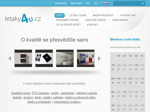 100 ks letáků - 130 kč, 100 ks plakátů - 550 kč, 300 ks vizitek - 297 kč. ofsetový a digitální tisk letáků, plakátů, vizitek, pozvánek apod.